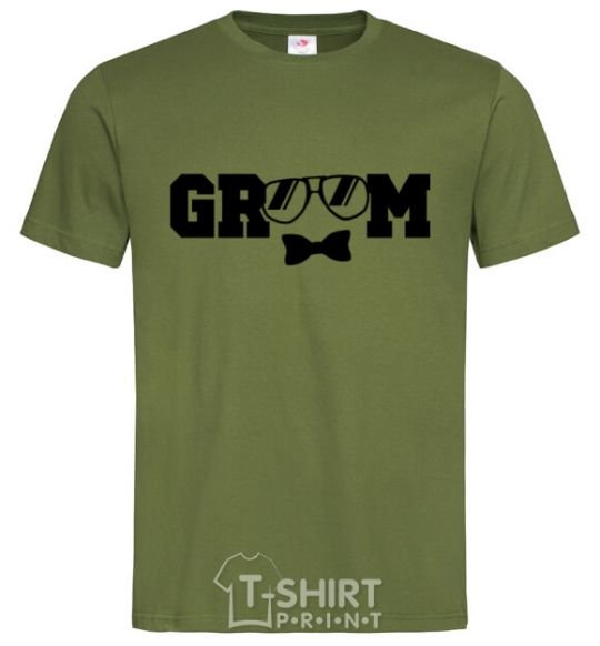 Men's T-Shirt Groom glasses millennial-khaki фото