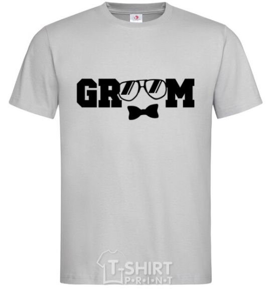 Men's T-Shirt Groom glasses grey фото