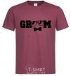 Men's T-Shirt Groom glasses burgundy фото