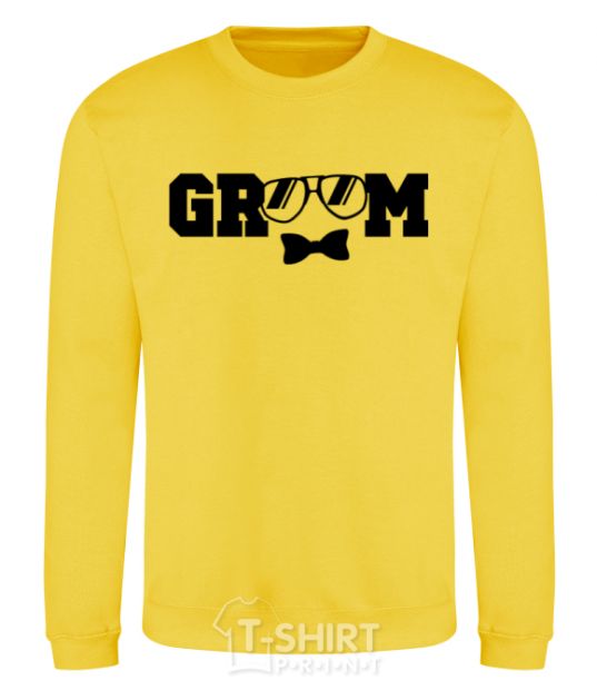 Sweatshirt Groom glasses yellow фото