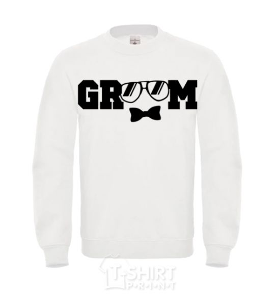 Sweatshirt Groom glasses White фото