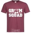 Men's T-Shirt Groom squad glasses burgundy фото