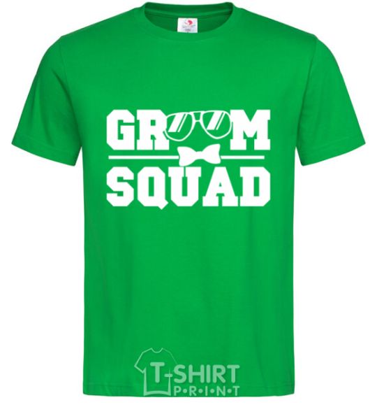 Men's T-Shirt Groom squad glasses kelly-green фото
