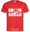 Men's T-Shirt Groom squad glasses red фото