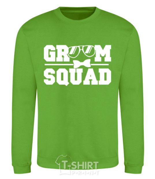 Sweatshirt Groom squad glasses orchid-green фото