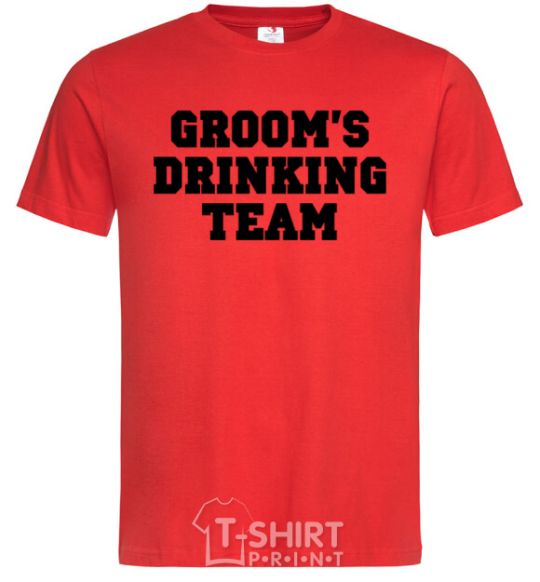 Men's T-Shirt Groom's drinking team red фото