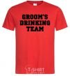 Men's T-Shirt Groom's drinking team red фото