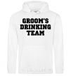 Men`s hoodie Groom's drinking team White фото