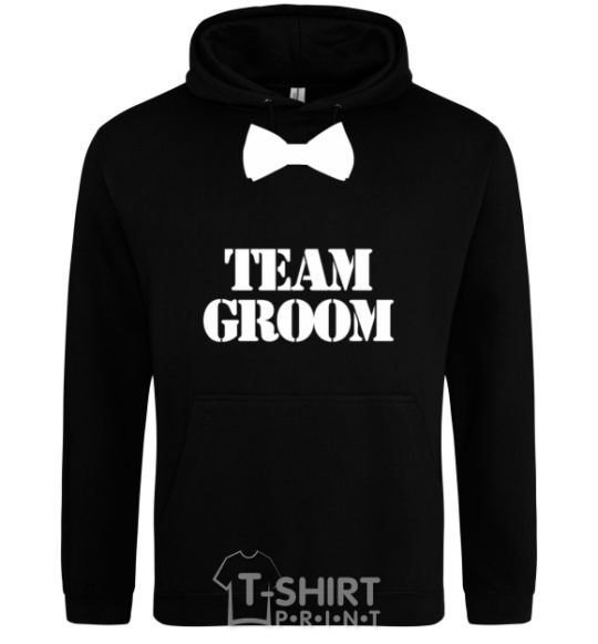 Men`s hoodie Team groom butterfly black фото