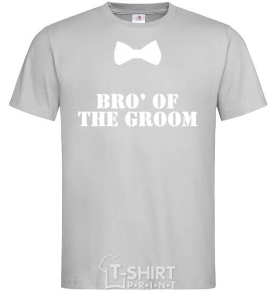 Men's T-Shirt Bro' of the groom butterfly grey фото