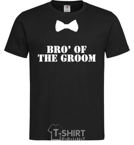 Men's T-Shirt Bro' of the groom butterfly black фото