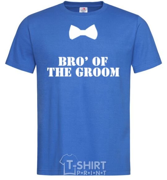 Men's T-Shirt Bro' of the groom butterfly royal-blue фото
