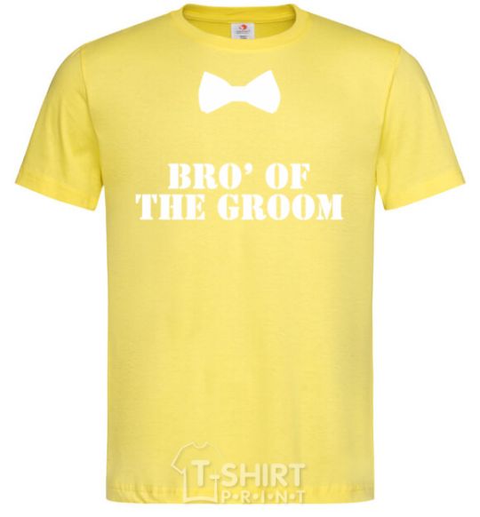 Men's T-Shirt Bro' of the groom butterfly cornsilk фото