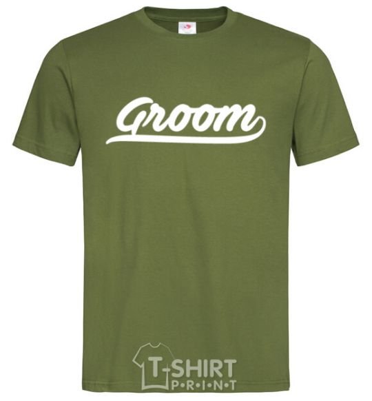 Men's T-Shirt Groom line millennial-khaki фото