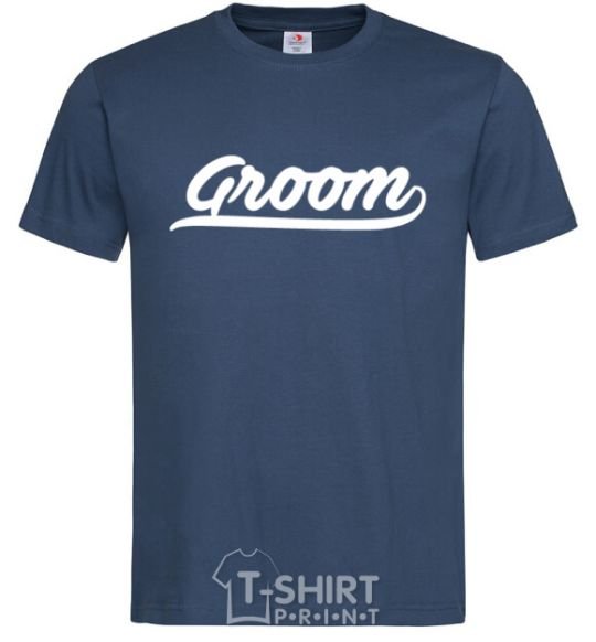 Men's T-Shirt Groom line navy-blue фото