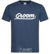 Men's T-Shirt Groom line navy-blue фото