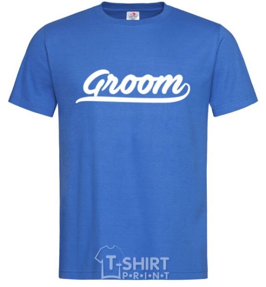 Men's T-Shirt Groom line royal-blue фото