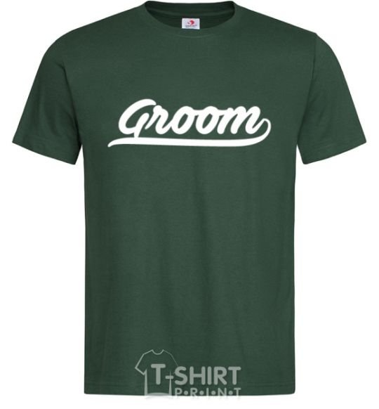 Men's T-Shirt Groom line bottle-green фото