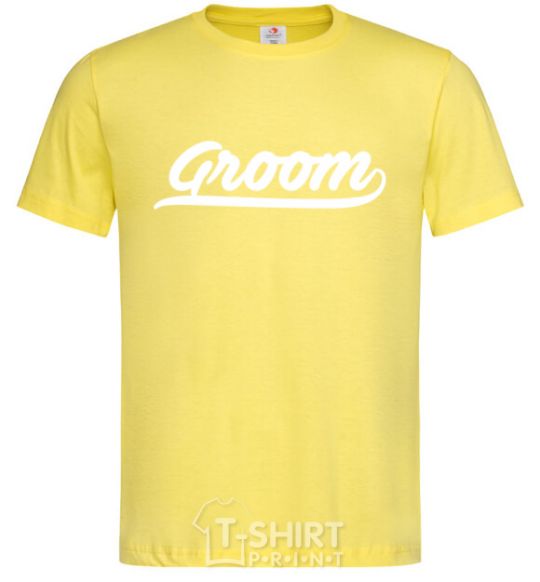 Men's T-Shirt Groom line cornsilk фото