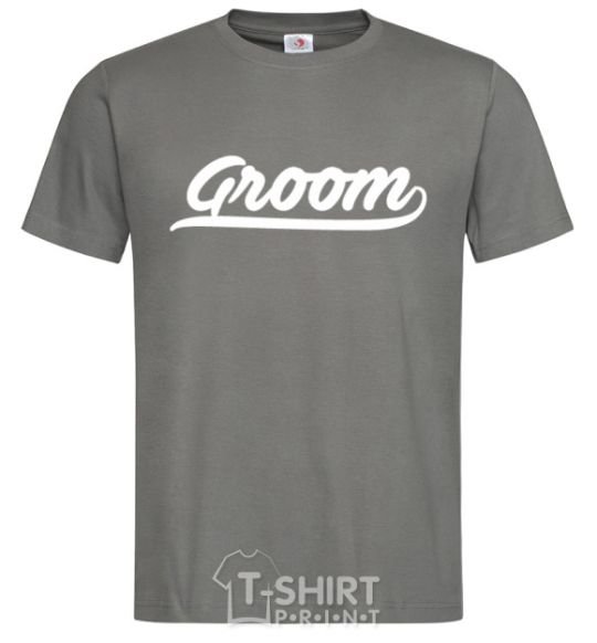 Men's T-Shirt Groom line dark-grey фото