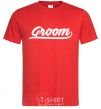 Men's T-Shirt Groom line red фото