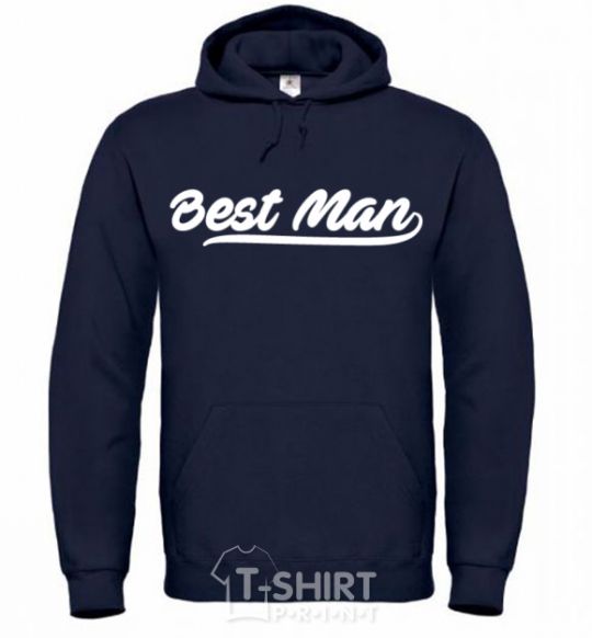 Men`s hoodie Bestmen line navy-blue фото