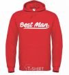 Men`s hoodie Bestmen line bright-red фото