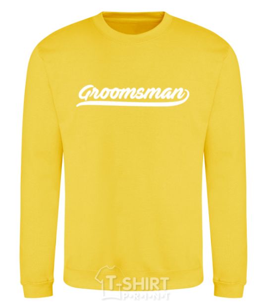 Sweatshirt Groomsman line yellow фото