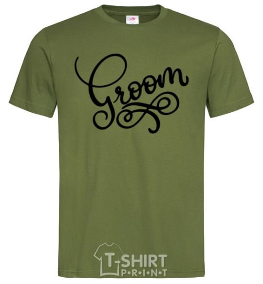 Men's T-Shirt Groom monograms millennial-khaki фото