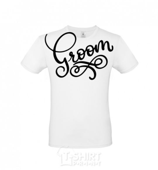 Men's T-Shirt Groom monograms White фото