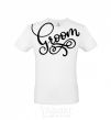 Men's T-Shirt Groom monograms White фото