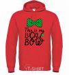 Men`s hoodie This is my lucky bow bright-red фото