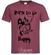 Мужская футболка Born to be happy Бордовый фото