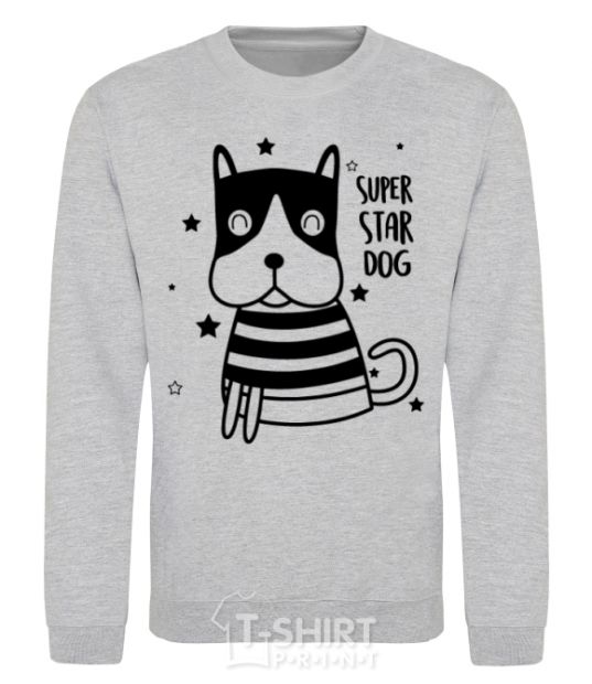 Sweatshirt Super star dog sport-grey фото