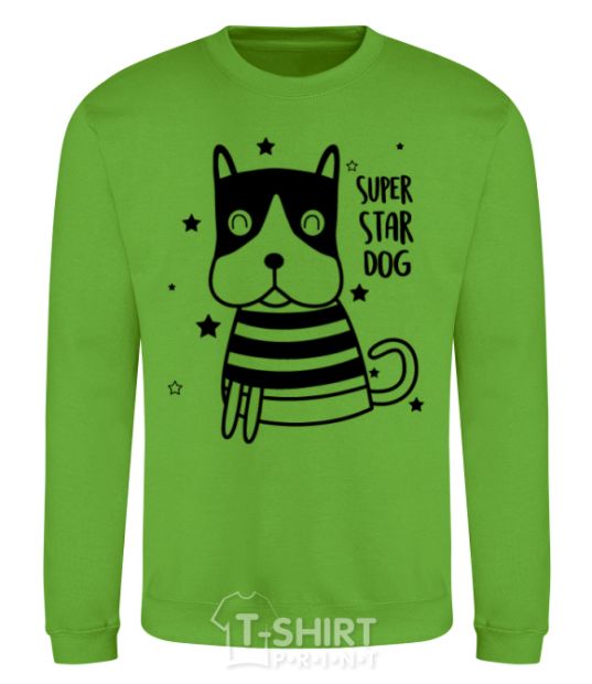 Sweatshirt Super star dog orchid-green фото