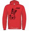 Men`s hoodie Woof bright-red фото