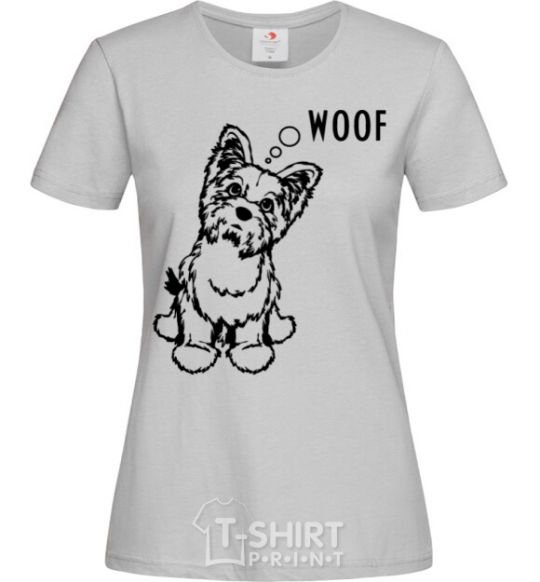 Women's T-shirt Woof grey фото