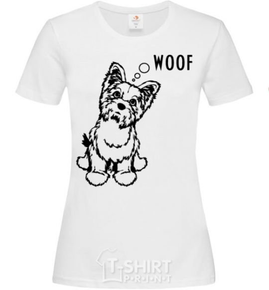 Women's T-shirt Woof White фото