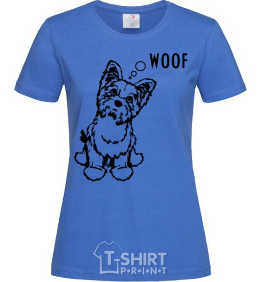 Women's T-shirt Woof royal-blue фото