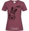 Women's T-shirt Woof burgundy фото