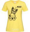 Women's T-shirt Woof cornsilk фото