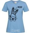 Women's T-shirt Woof sky-blue фото