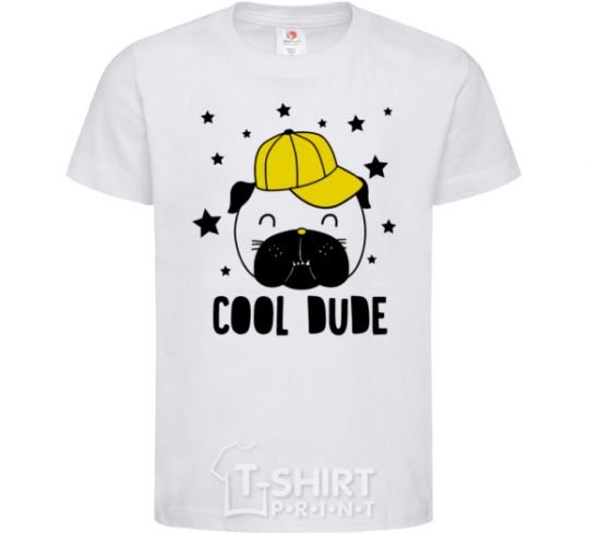 Детская футболка Cool dude Белый фото