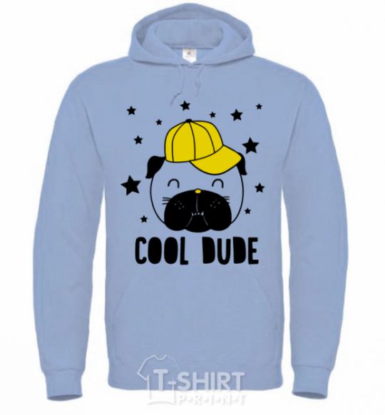 Men`s hoodie Cool dude sky-blue фото