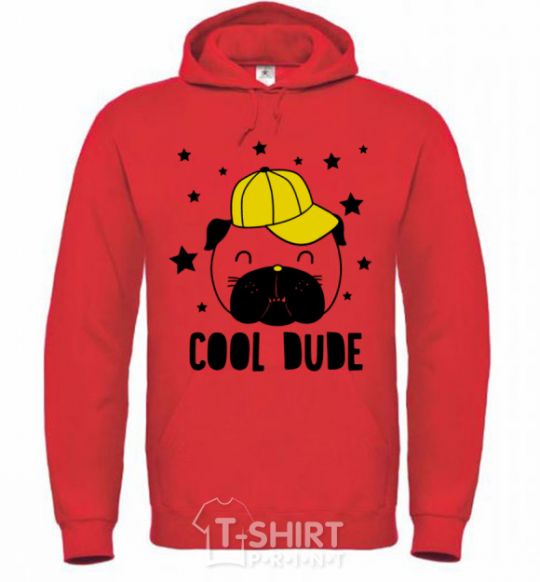 Men`s hoodie Cool dude bright-red фото