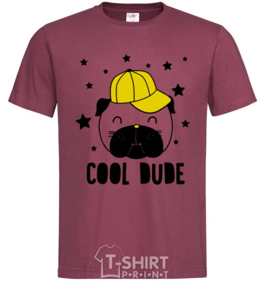 Men's T-Shirt Cool dude burgundy фото