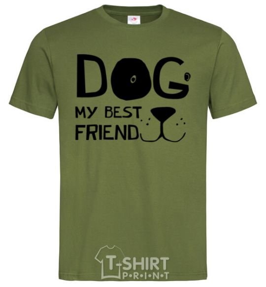 Men's T-Shirt Dog my best friend millennial-khaki фото