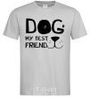 Men's T-Shirt Dog my best friend grey фото