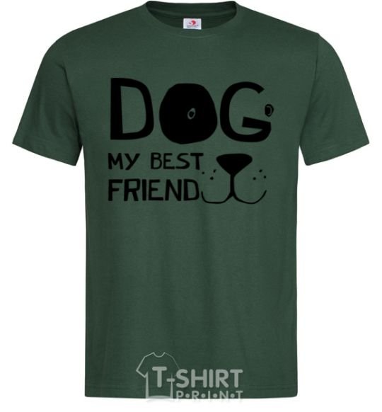 Men's T-Shirt Dog my best friend bottle-green фото