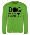 Sweatshirt Dog my best friend orchid-green фото